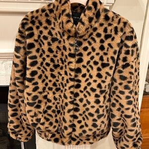 Cotton On Animal Print Fur Jacket SUPER SOFT AND COMFY! Size S